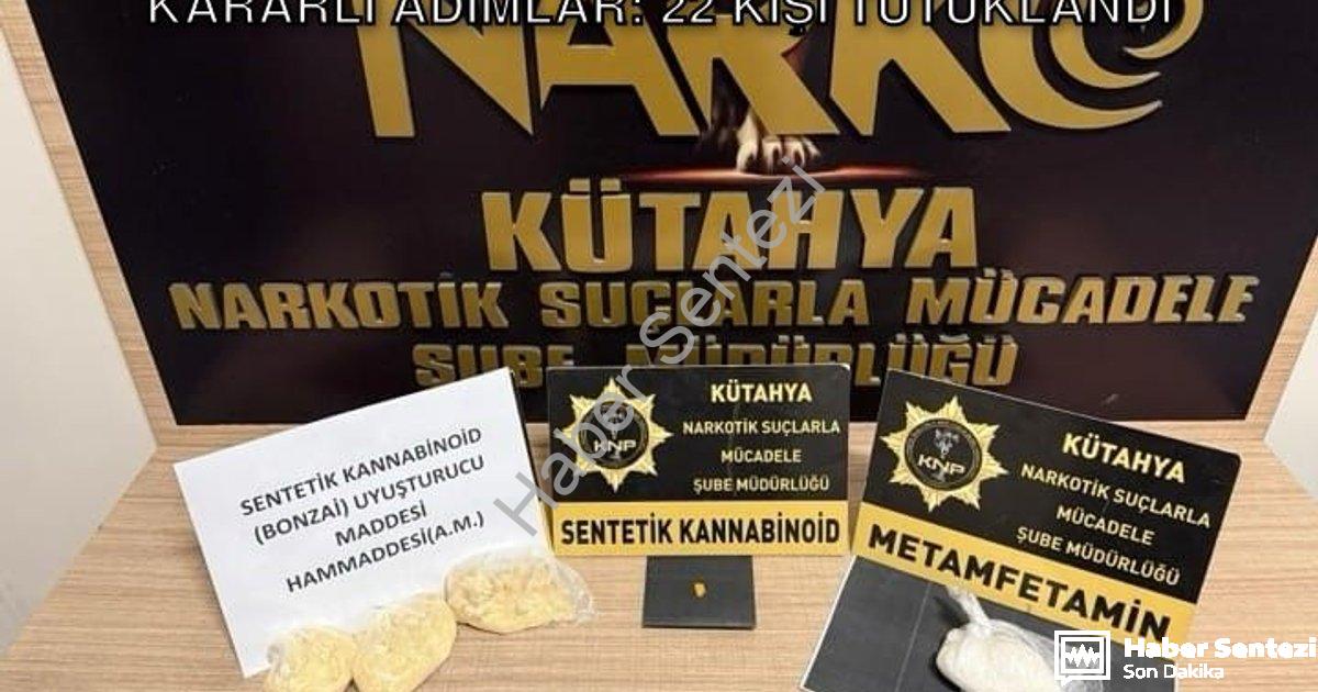 "Kütahya Emniyeti'nden Suçla Mücadelede Kararlı Adımlar: 22 Kişi Tutuklandı" başlıklı haber için fot