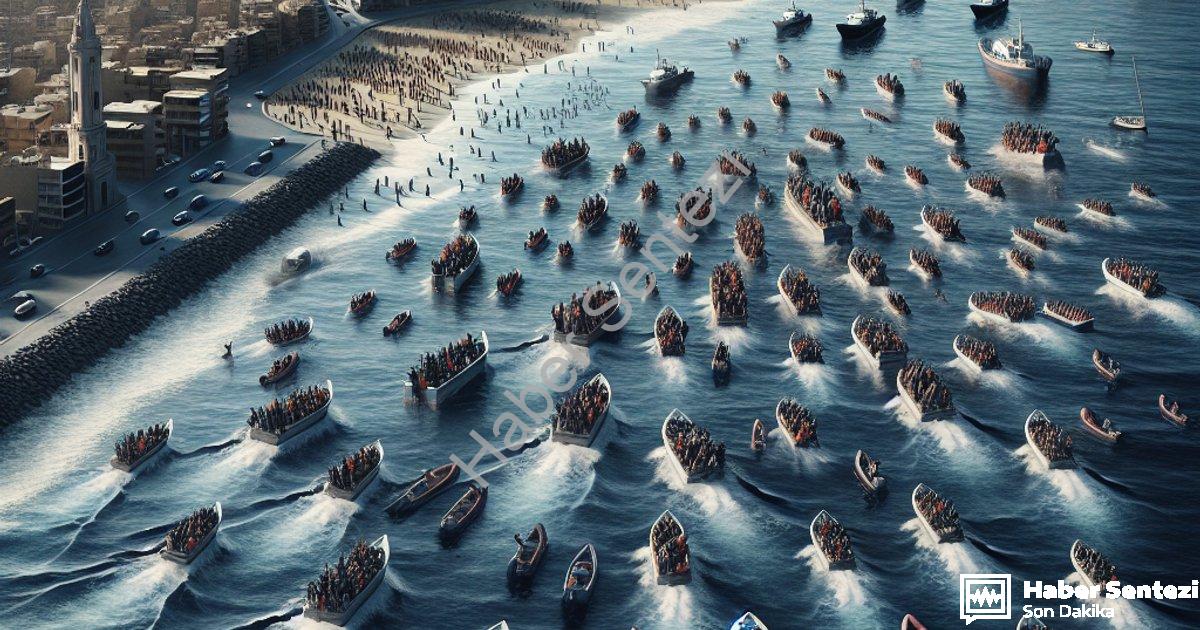 "İzmir Açıklarında Hareketli Saatler: 120 Düzensiz Göçmen Yakalandı" başlıklı haber için fotorealist