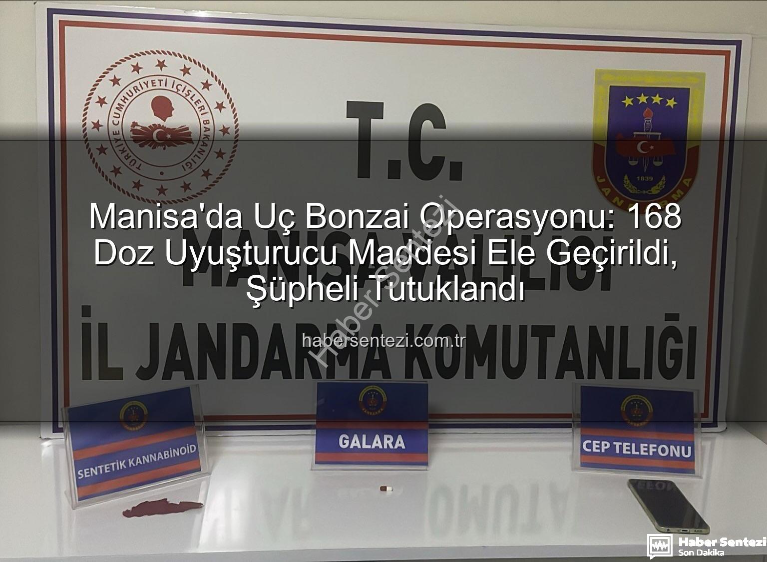 uç bonzai - Manisa'da Uç Bonzai Operasyonu: 168 Doz Uyuşturucu Maddesi Ele Geçirildi, Şüpheli Tutuklandı