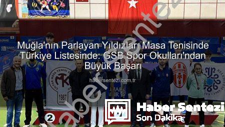 Muğla’nın Parlayan Yıldızları Masa Tenisinde Türkiye Listesinde: GSB Spor Okulları’ndan Büyük Başarı