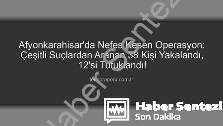 Afyonkarahisar’da Nefes Kesen Operasyon: Çeşitli Suçlardan Aranıyordu, Sonunda Yakalandılar!